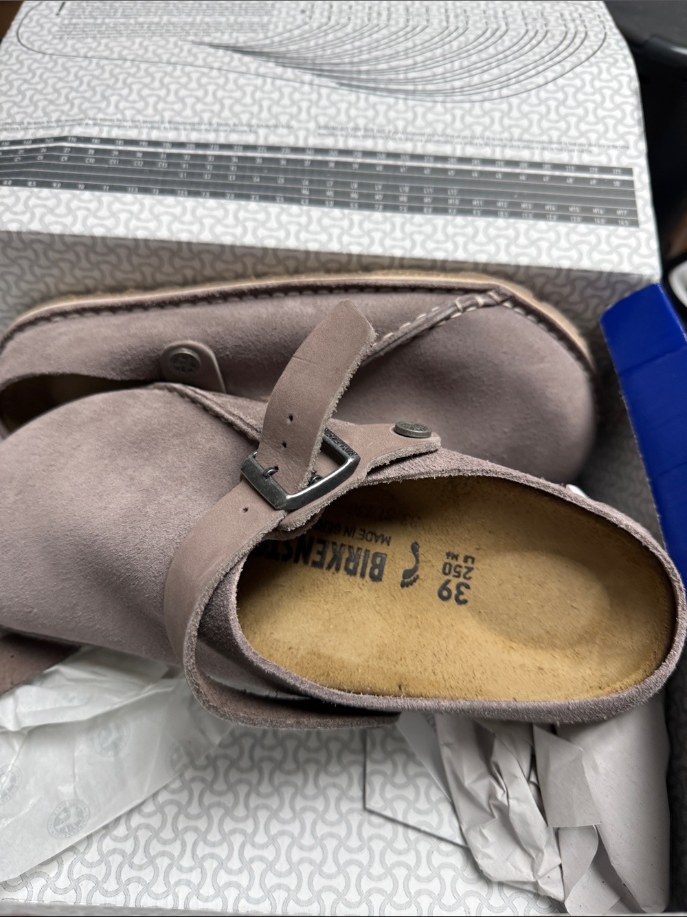 Birkenstock Suede Slip-On Clog in Mauve